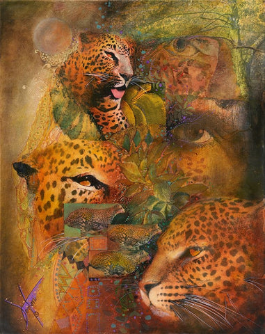 Whiskers Black Ornate Wood Framed Art Print with Double Matting by Lund, Denton