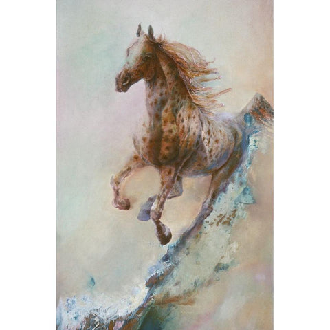 Appaloosa Run Black Modern Wood Framed Art Print with Double Matting by Lund, Denton