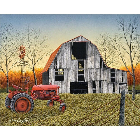 Country Life Black Modern Wood Framed Art Print by Engler, Don