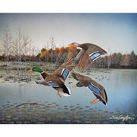 Landing Zone Gold Ornate Wood Framed Art Print with Double Matting by Engler, Don