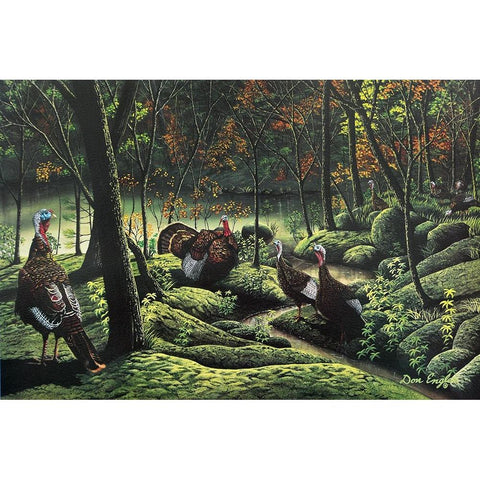 The Gathering White Modern Wood Framed Art Print by Engler, Don