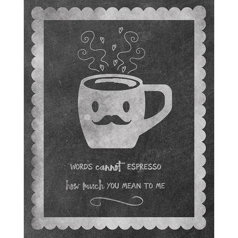 Face Coffee Black Modern Wood Framed Art Print with Double Matting by Clark, Erin