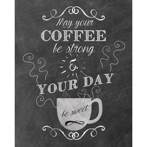 Sweet Coffee Black Modern Wood Framed Art Print with Double Matting by Clark, Erin