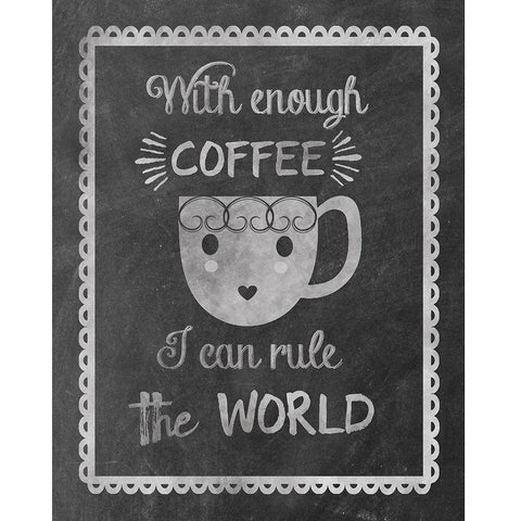 Rule Coffee Black Modern Wood Framed Art Print with Double Matting by Clark, Erin