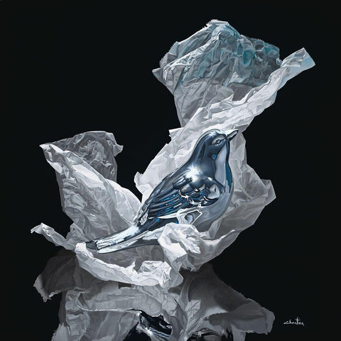 Early Bird Gold Ornate Wood Framed Art Print with Double Matting by Chartier, Francois