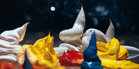 Fool Moon Black Ornate Wood Framed Art Print with Double Matting by Chartier, Francois