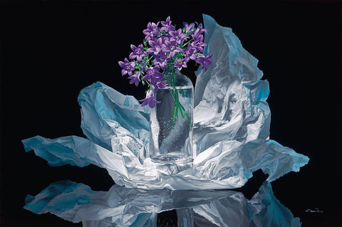 Just for You White Modern Wood Framed Art Print with Double Matting by Chartier, Francois