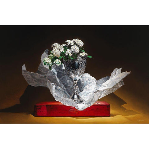 The Offering Black Modern Wood Framed Art Print by Chartier, Francois