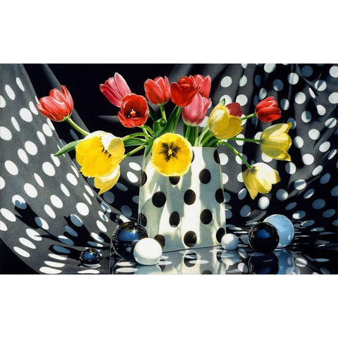 Black And White in Colour White Modern Wood Framed Art Print by Chartier, Francois