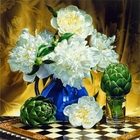 Cloud Five Gold Ornate Wood Framed Art Print with Double Matting by Chartier, Francois