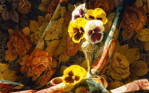 Just a Thought White Modern Wood Framed Art Print with Double Matting by Chartier, Francois