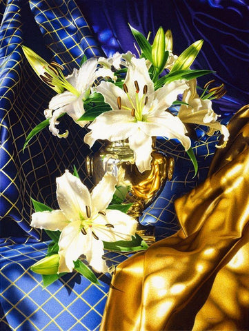 Rosegarden Black Ornate Wood Framed Art Print with Double Matting by Chartier, Francois