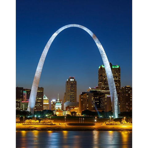 Gateway Vertical Black Modern Wood Framed Art Print with Double Matting by Galloimages Online