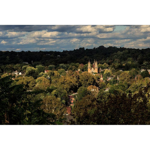 St. Marys Church, Marietta Oh Black Modern Wood Framed Art Print by Galloimages Online