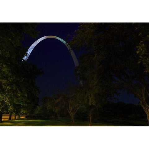 Arch In The Park Gold Ornate Wood Framed Art Print with Double Matting by Galloimages Online