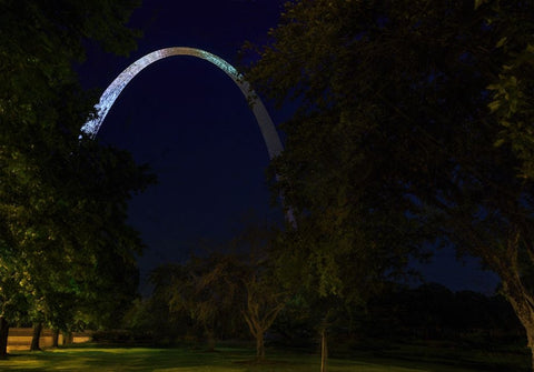 Arch In The Park Black Ornate Wood Framed Art Print with Double Matting by Galloimages Online