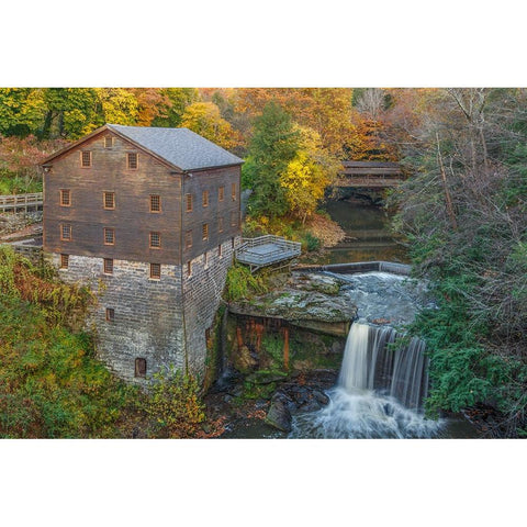 Lantermans Mill Black Modern Wood Framed Art Print by Galloimages Online