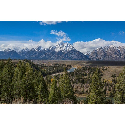 Snake River Overlook Black Modern Wood Framed Art Print with Double Matting by Galloimages Online