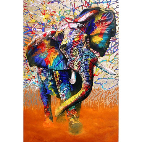 African Colours Gold Ornate Wood Framed Art Print with Double Matting by Stevenson, Graeme