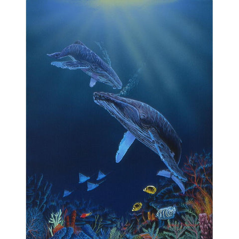 Blue Silence Black Modern Wood Framed Art Print with Double Matting by Stevenson, Graeme