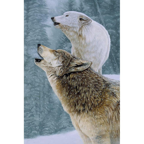 Call Of The Wild White Modern Wood Framed Art Print by Stevenson, Graeme