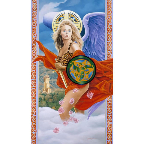 Celtic Pride Black Modern Wood Framed Art Print with Double Matting by Stevenson, Graeme