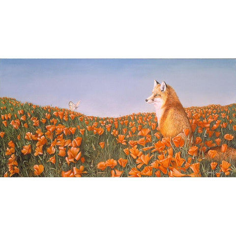 Curious Petals White Modern Wood Framed Art Print by Stevenson, Graeme