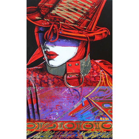 Devine Devil Gold Ornate Wood Framed Art Print with Double Matting by Stevenson, Graeme