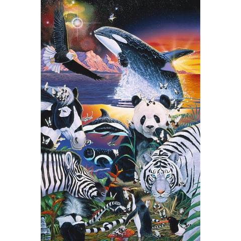 Ebony And Ivory Black Modern Wood Framed Art Print with Double Matting by Stevenson, Graeme