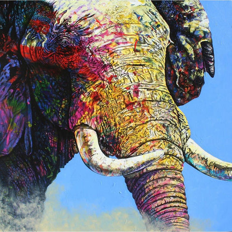 Electric Matriarch White Modern Wood Framed Art Print by Stevenson, Graeme