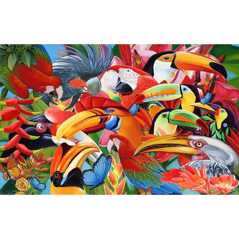 Heads Up 3 Black Modern Wood Framed Art Print with Double Matting by Stevenson, Graeme