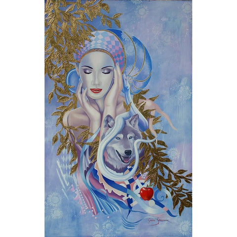 In The Garden Of Good And Evil Black Modern Wood Framed Art Print with Double Matting by Stevenson, Graeme