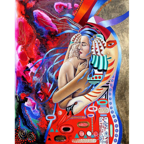 My Child Black Modern Wood Framed Art Print by Stevenson, Graeme