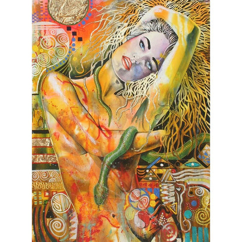 Od To Klimt White Modern Wood Framed Art Print by Stevenson, Graeme