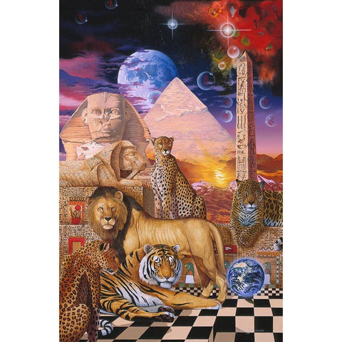 Pharoahs Pride Black Modern Wood Framed Art Print with Double Matting by Stevenson, Graeme