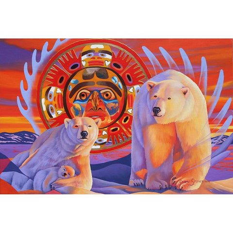 Polar Legends 2 White Modern Wood Framed Art Print by Stevenson, Graeme