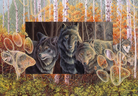 Step Lightly White Modern Wood Framed Art Print with Double Matting by Stevenson, Graeme