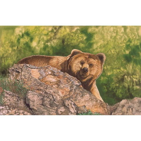 Surprised Black Modern Wood Framed Art Print by Stevenson, Graeme