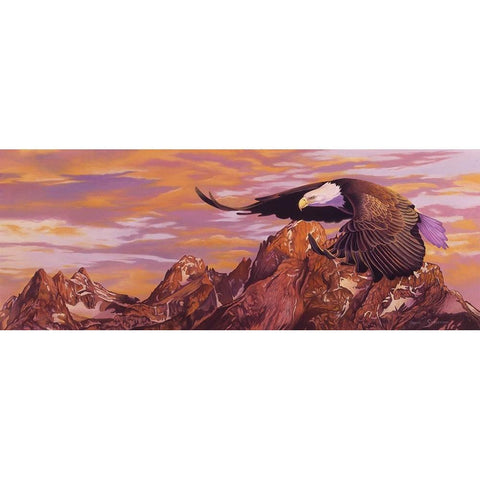 Teton Majesty White Modern Wood Framed Art Print by Stevenson, Graeme