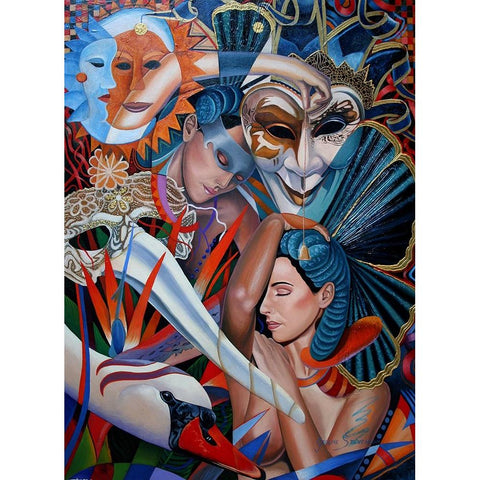 That Night Black Modern Wood Framed Art Print with Double Matting by Stevenson, Graeme