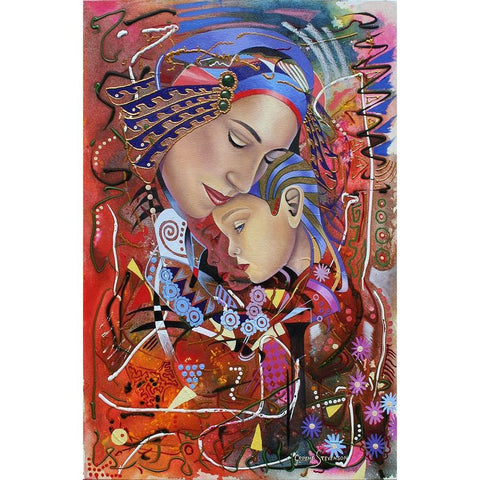 The Madonna Black Modern Wood Framed Art Print by Stevenson, Graeme