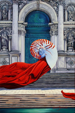 The Mind Of Evolution Black Ornate Wood Framed Art Print with Double Matting by Stevenson, Graeme