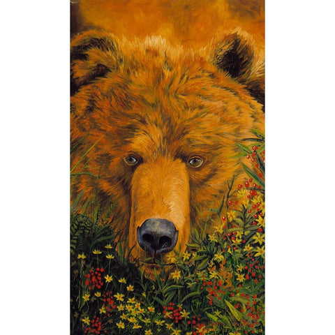Theres A Bear In There Black Modern Wood Framed Art Print with Double Matting by Stevenson, Graeme