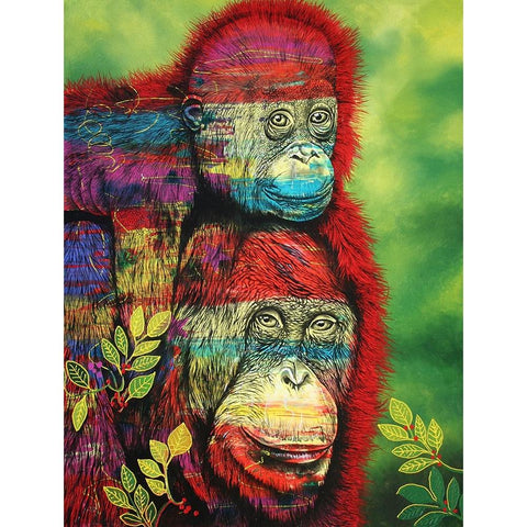 Hanging around Black Modern Wood Framed Art Print by Stevenson, Graeme