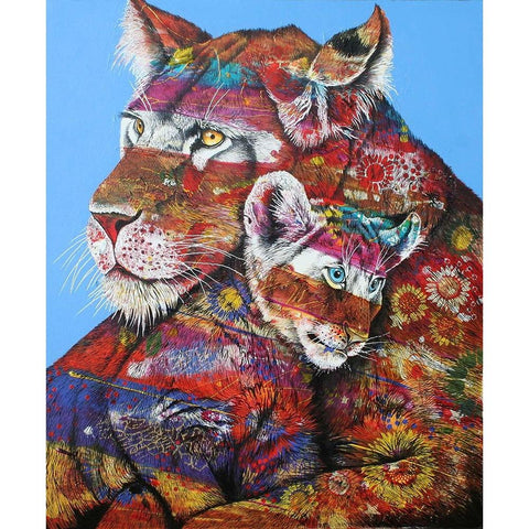 Masai Mother White Modern Wood Framed Art Print by Stevenson, Graeme