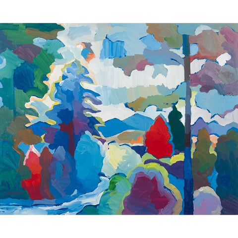 Stream into Consciousness #2 White Modern Wood Framed Art Print by Khorasani, Hooshang