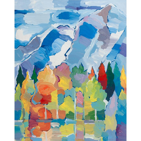 Colorado Composition #2 Gold Ornate Wood Framed Art Print with Double Matting by Khorasani, Hooshang