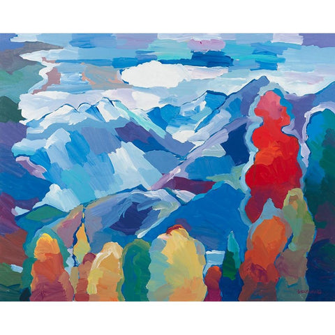 Natures Composition White Modern Wood Framed Art Print by Khorasani, Hooshang