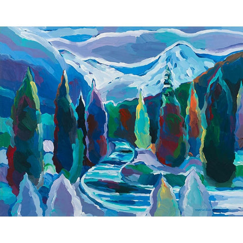 Glacier Legacy #8 Black Modern Wood Framed Art Print by Khorasani, Hooshang