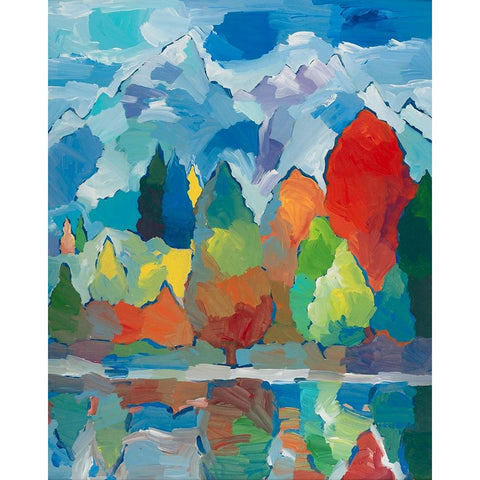 Teton Tribute White Modern Wood Framed Art Print by Khorasani, Hooshang